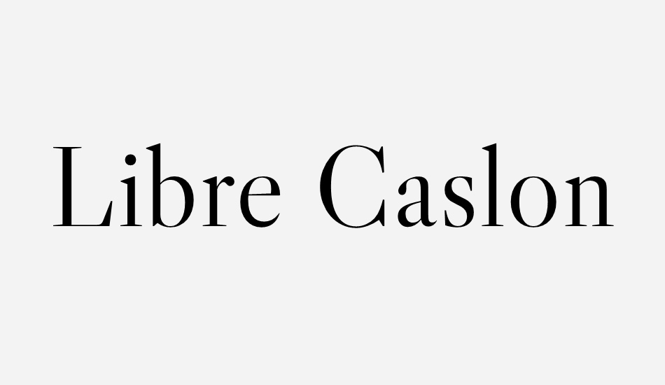 Libre Caslon Display font big