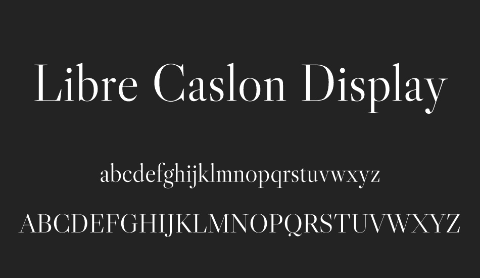 Libre Caslon Display font