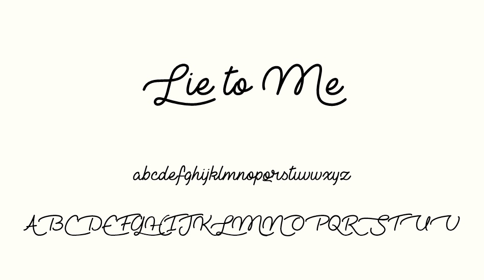 lie-to-me font