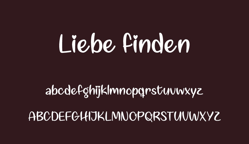 Liebe finden font