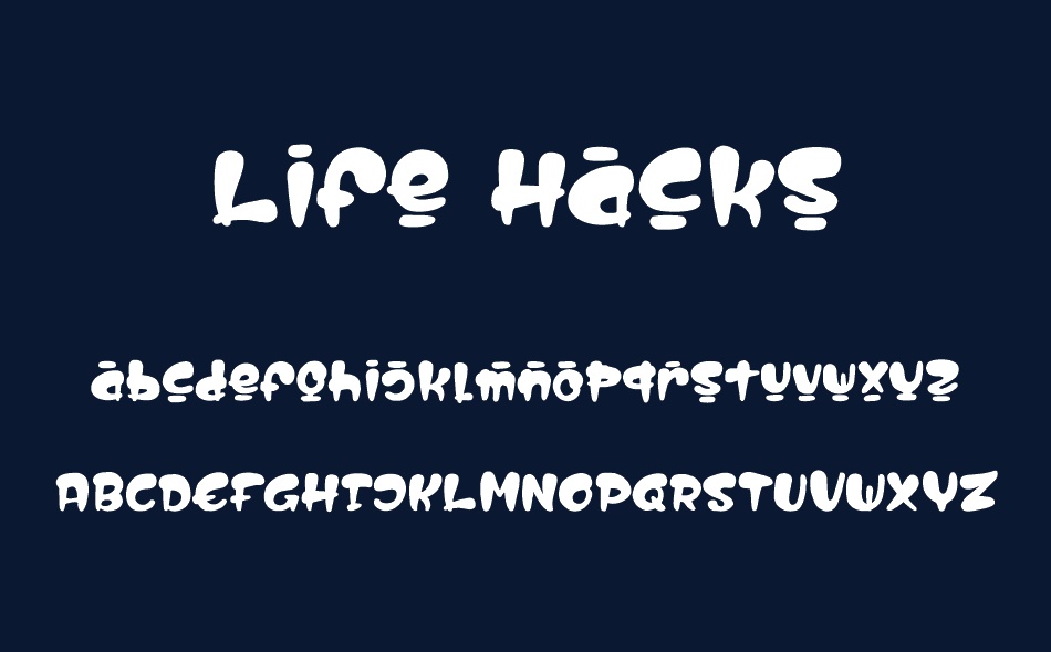 Life Hacks font