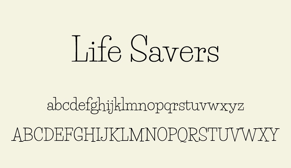 life-savers font