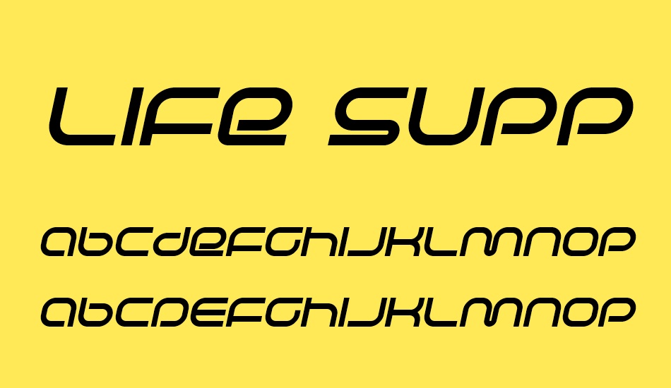 Life Support font