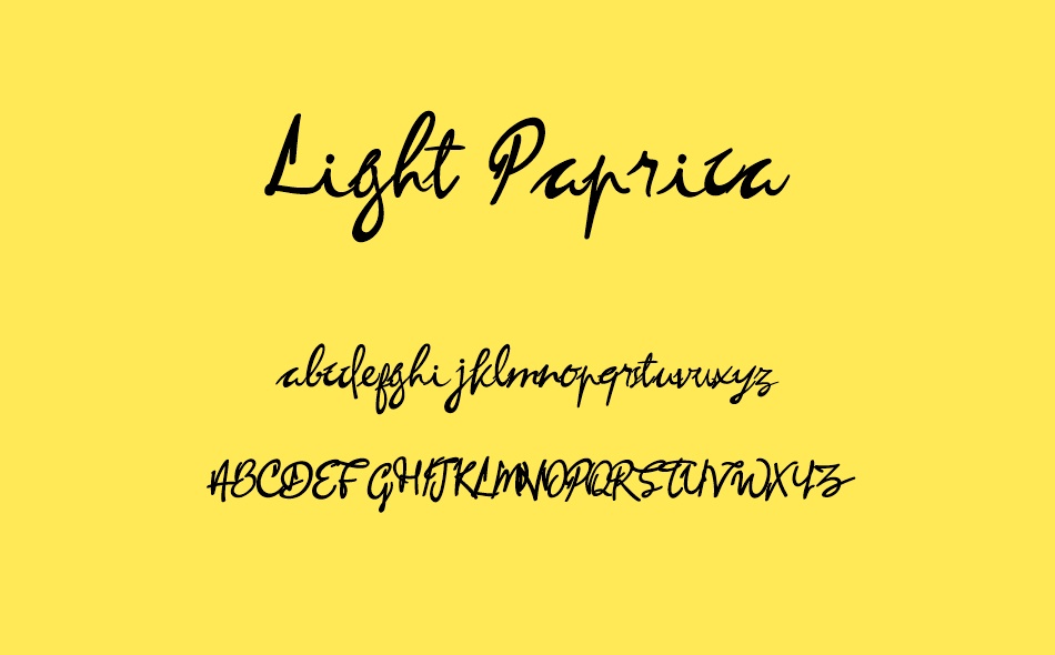 Light Paprica font