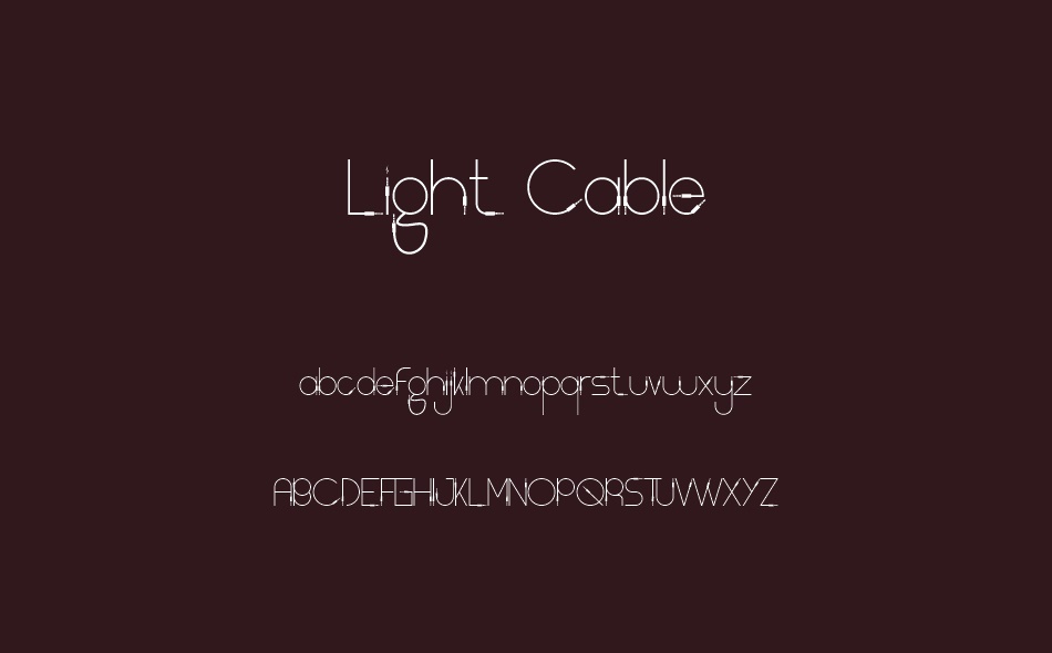 Light Cable font