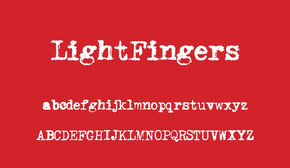 LightFingers font