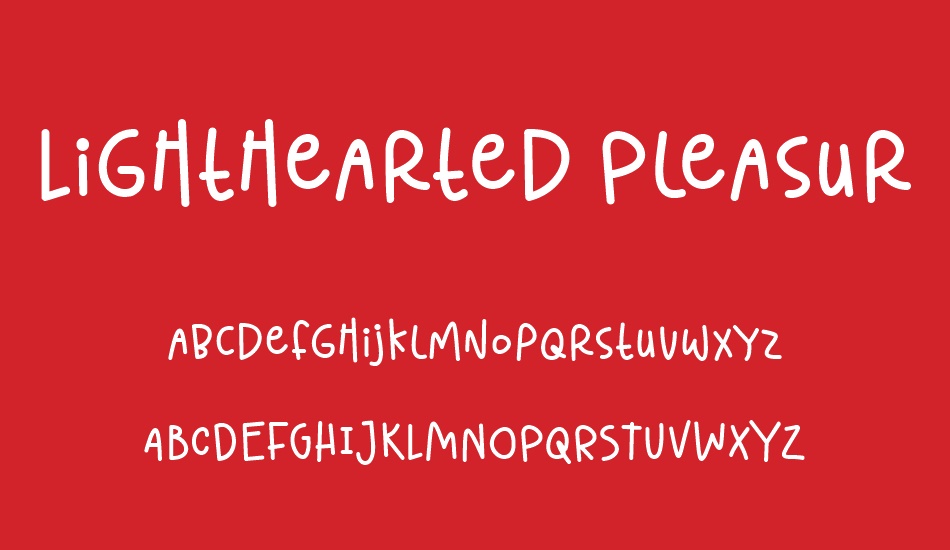 Lighthearted Pleasure font