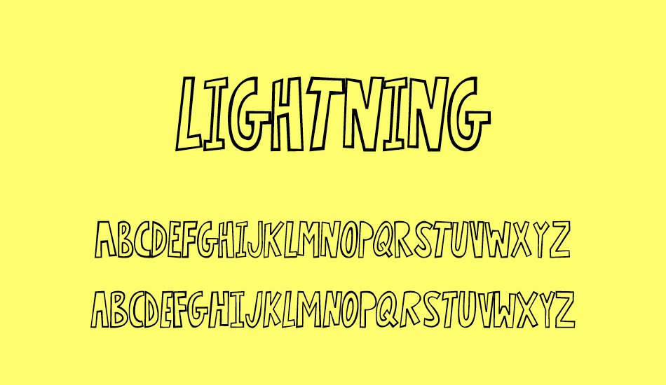 Lightning font