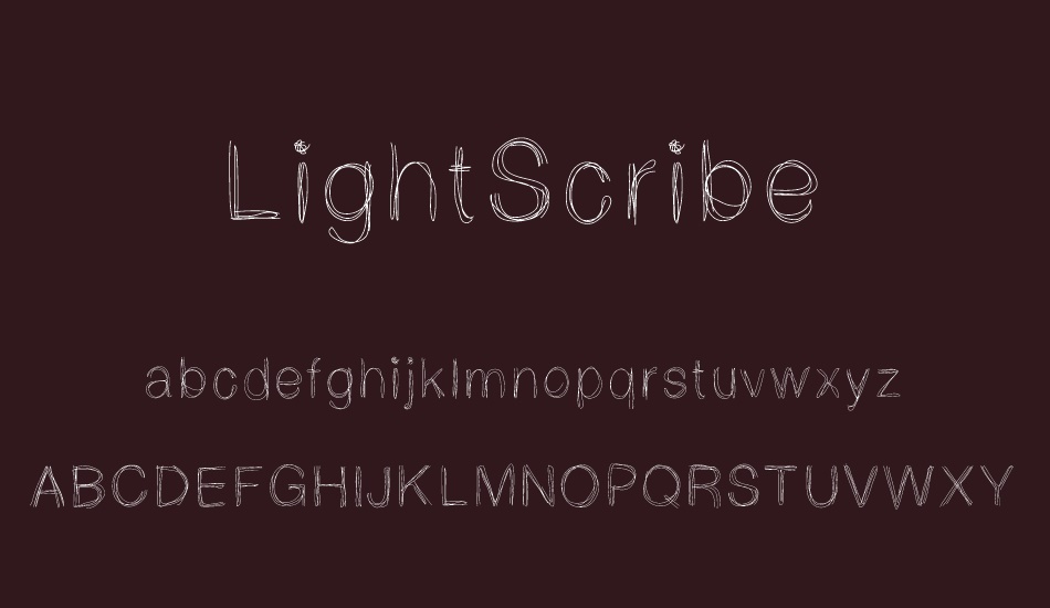 LightScribe font