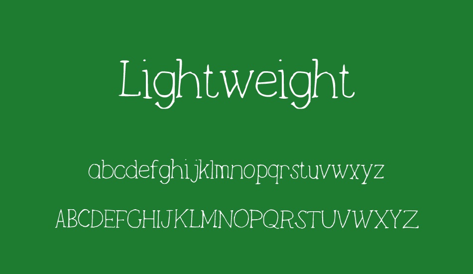 Lightweight font