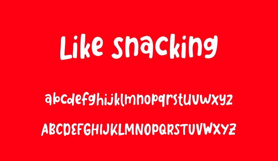 Like Snacking font