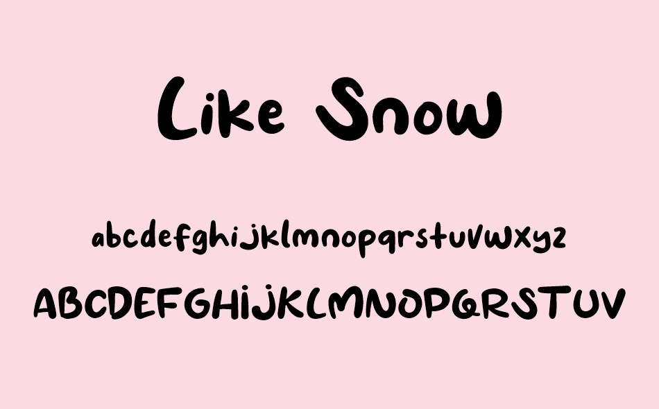 Like Snow font