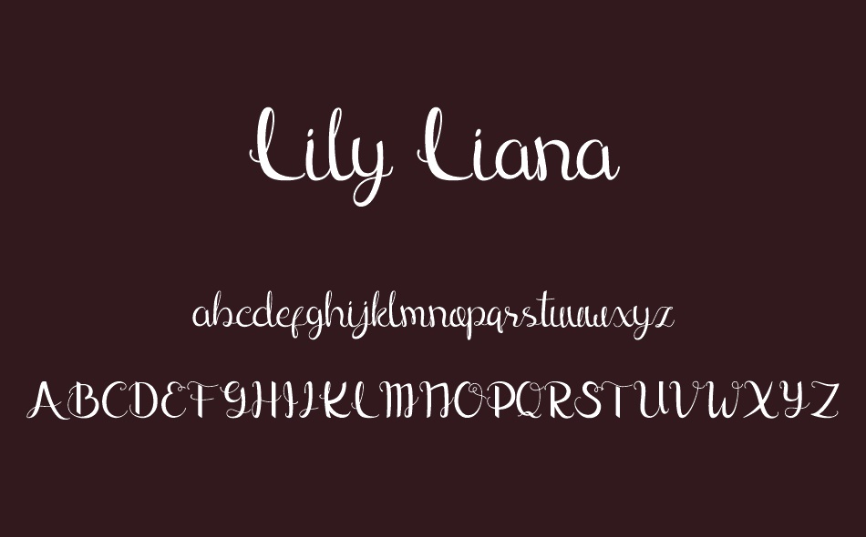 Lily Liana font