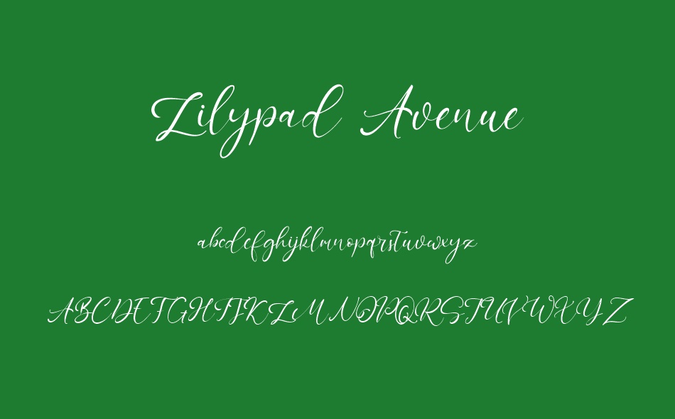 Lilypad Avenue font