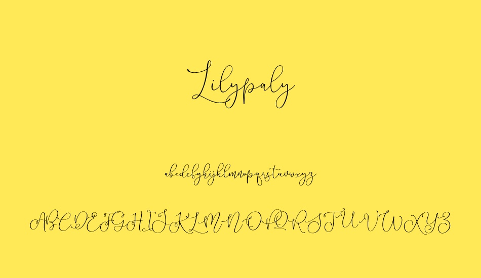 Lilypaly font
