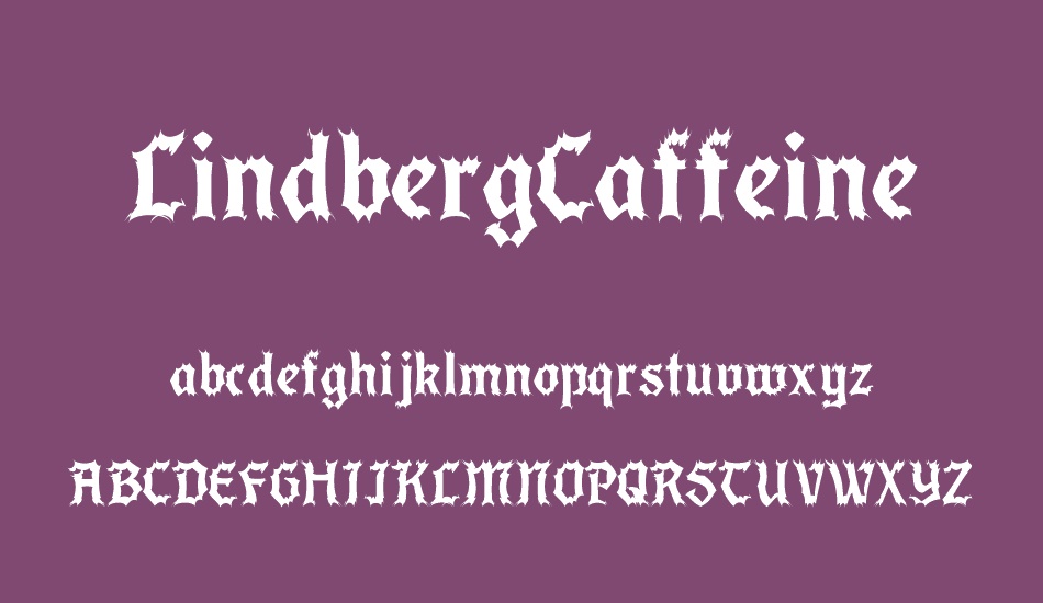 lindbergcaffeine font