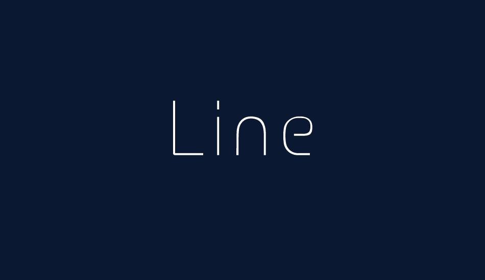 Line font big