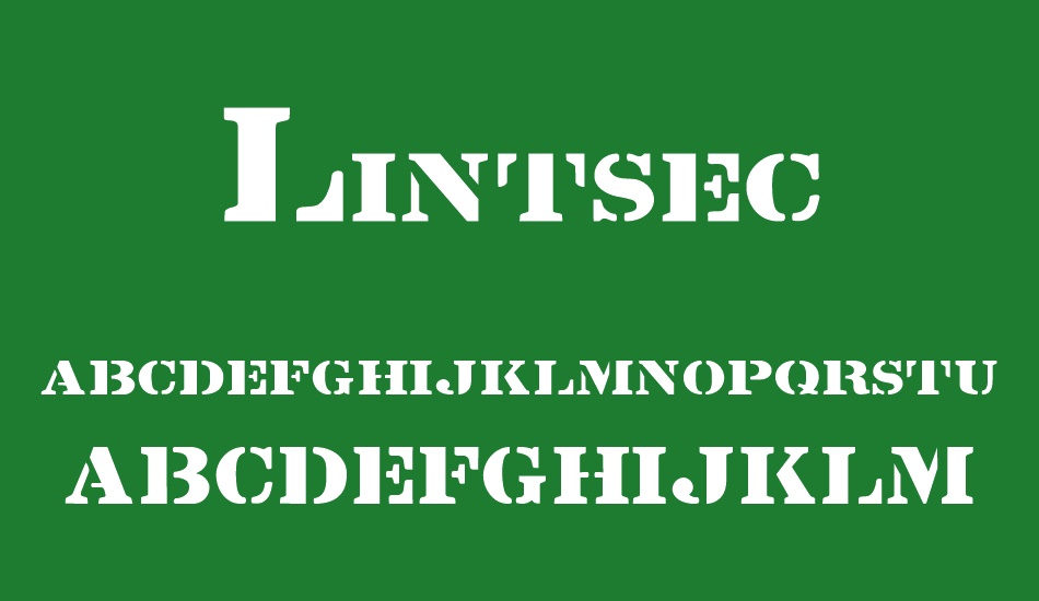 Lintsec font