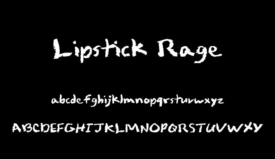 lipstick-rage font