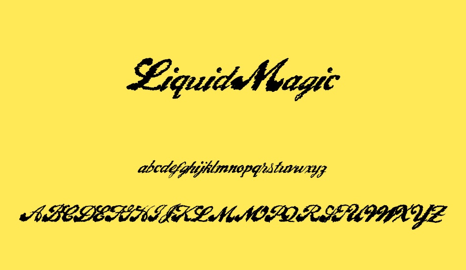 LiquidMagic font