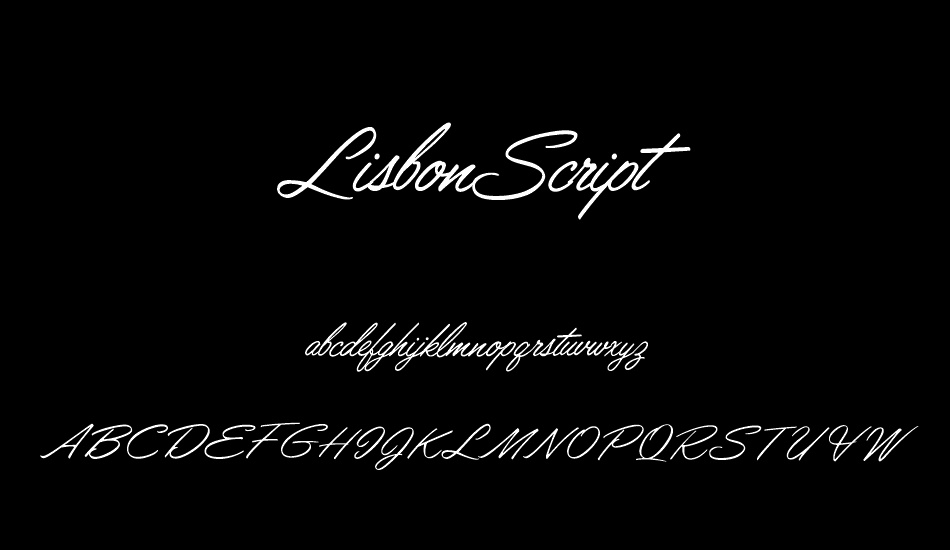 LisbonScript font