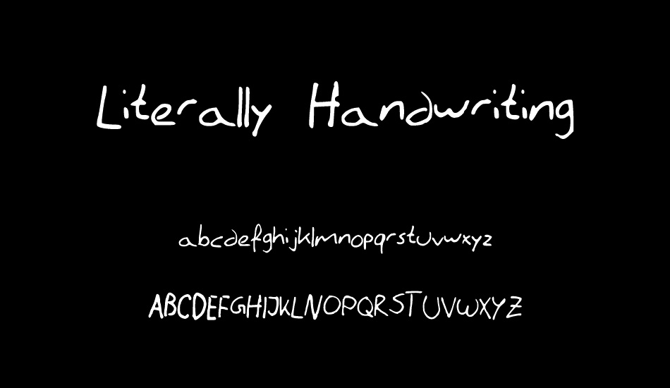 Literally Handwriting font