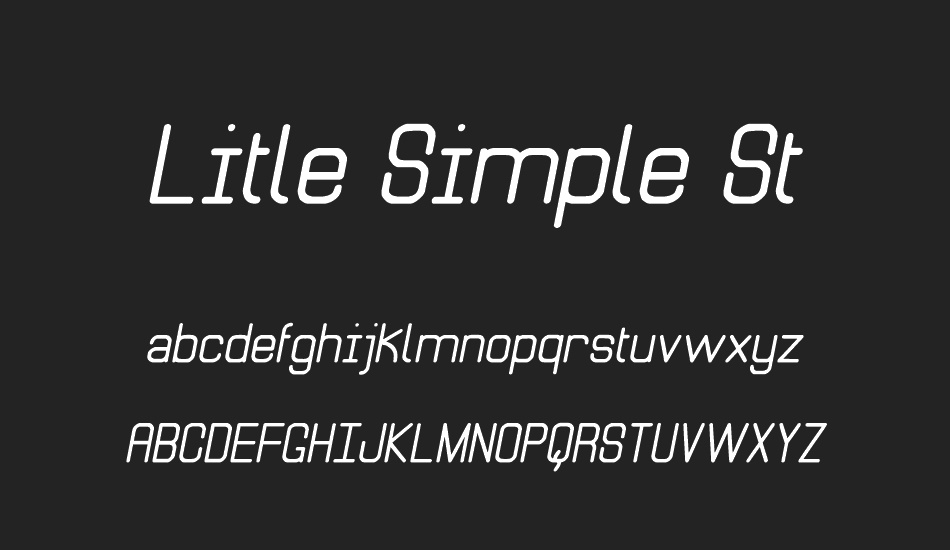 Litle Simple St font