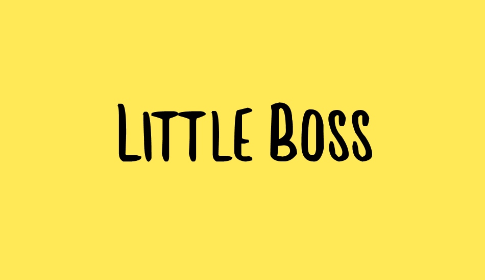 Little Boss font big