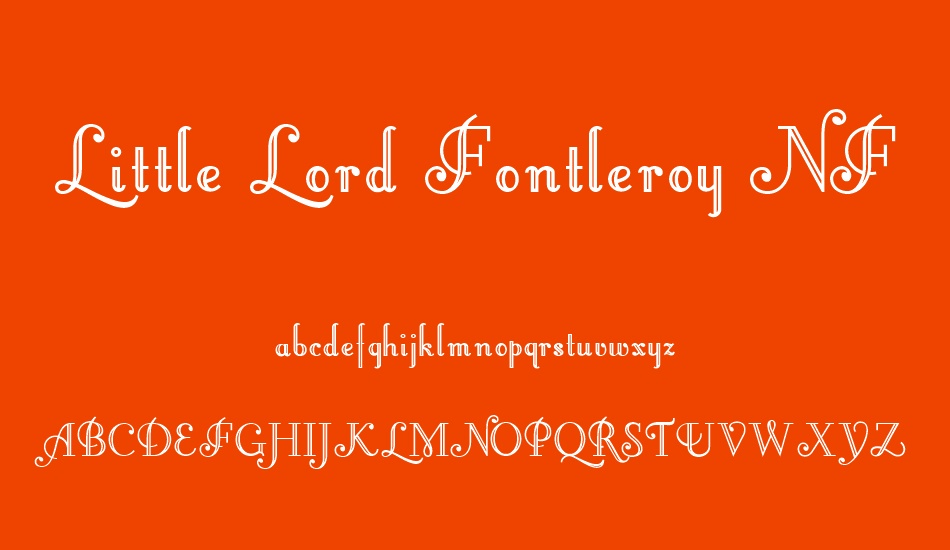 Little Lord Fontleroy NF font