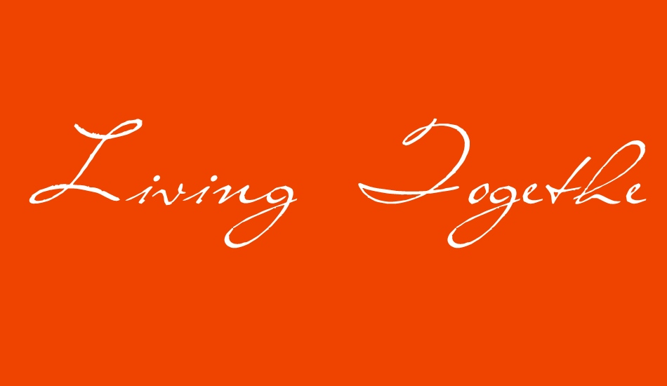 Living Together font big