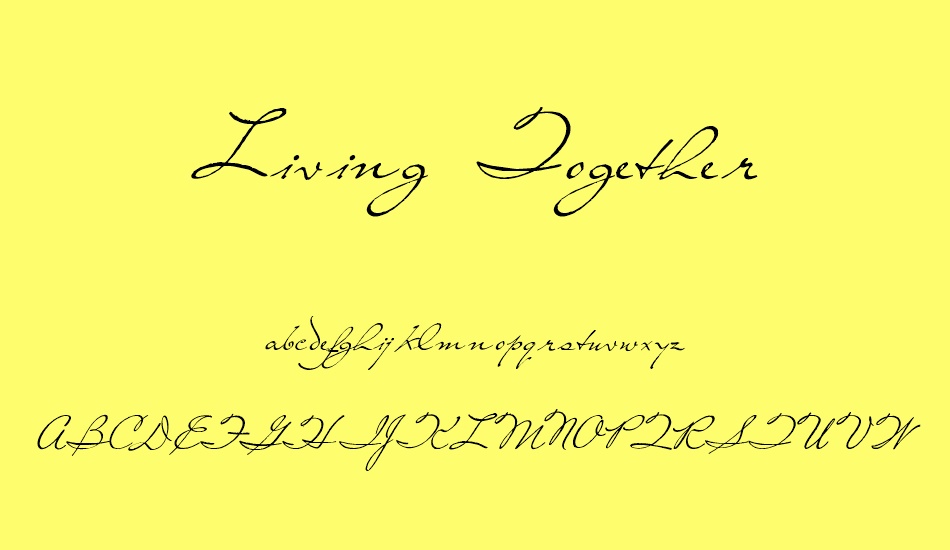 Living Together font
