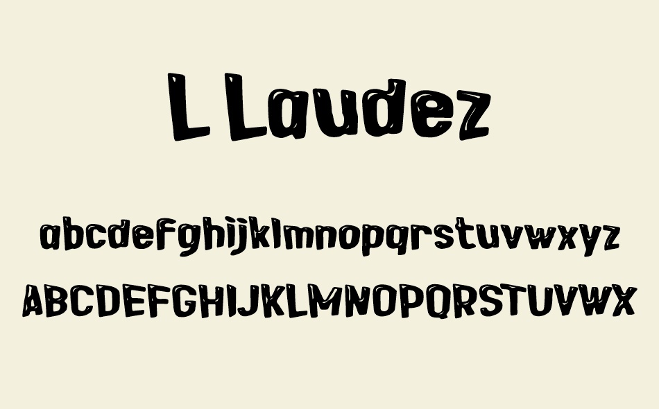L Laudez font