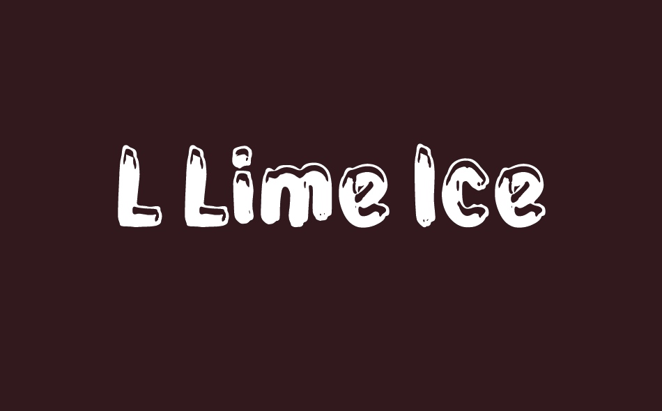 L Lime Ice font big
