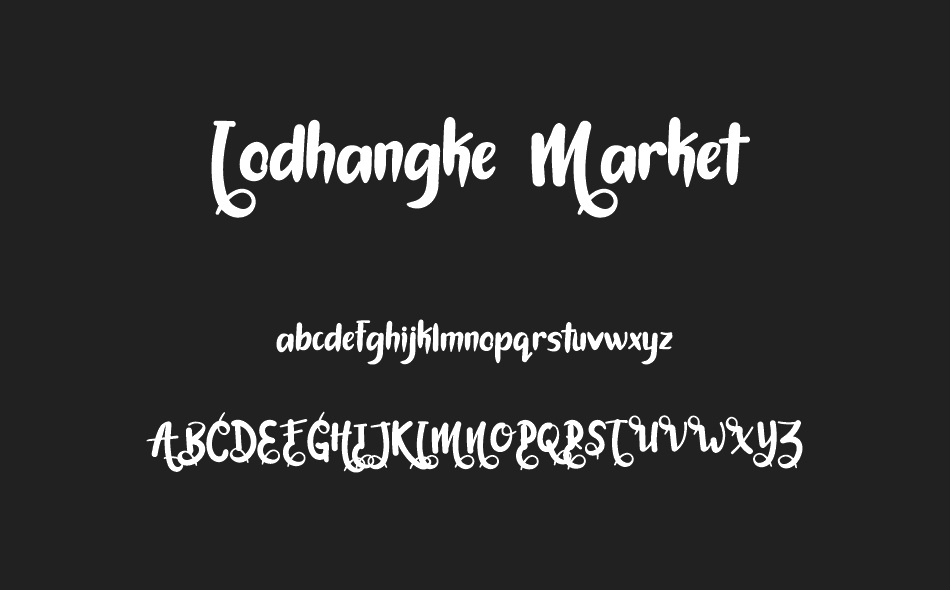 Lodhangke Market font