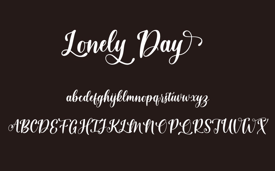 Lonely Day font