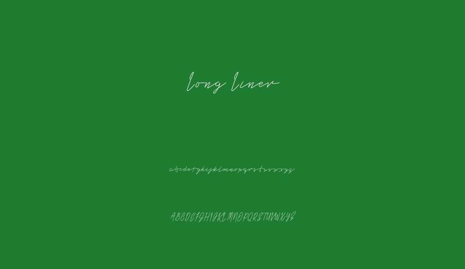 Long Liner font