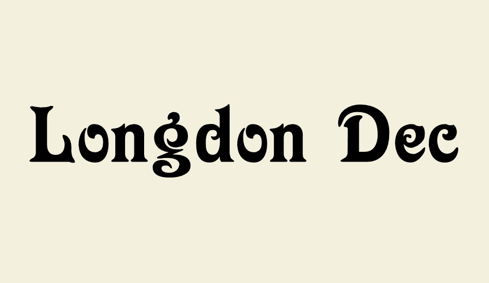 Longdon Decorative font big