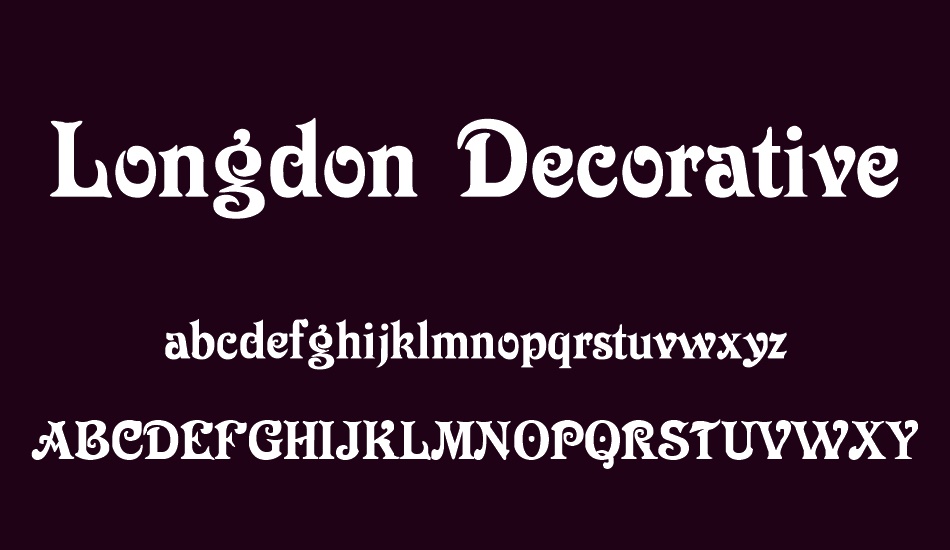 Longdon Decorative font