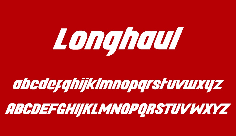 Longhaul font