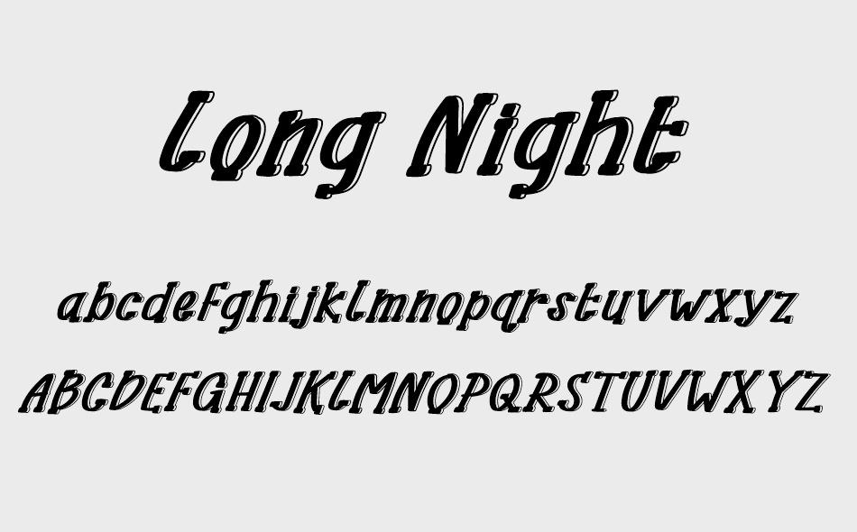 Long Night font