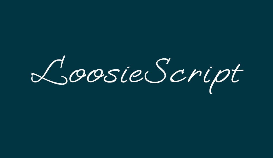 LoosieScript font big