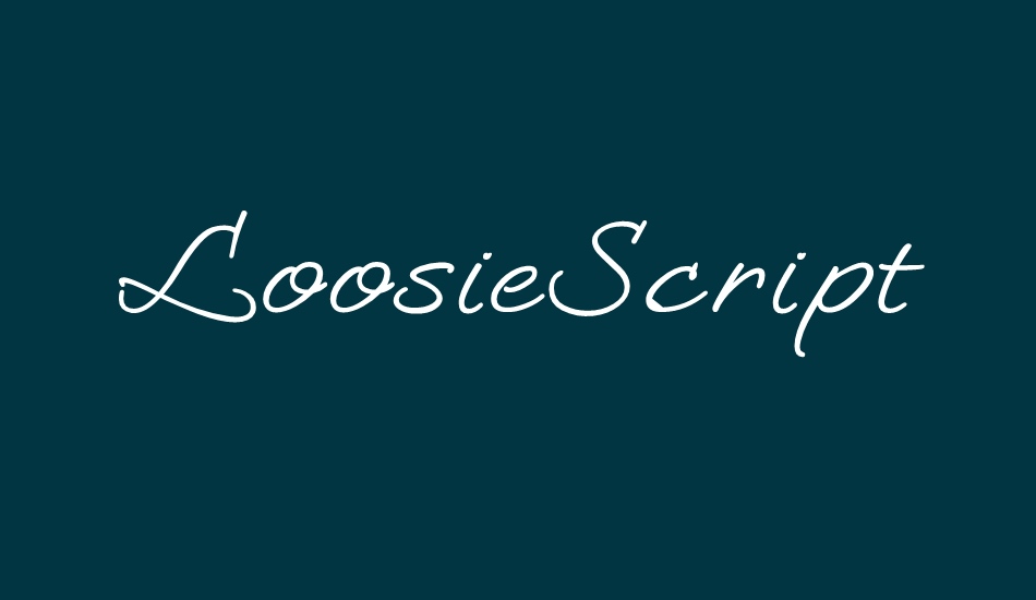 LoosieScript font big