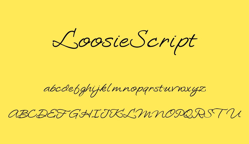 LoosieScript font