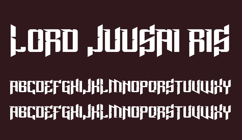 Lord Juusai Rises font