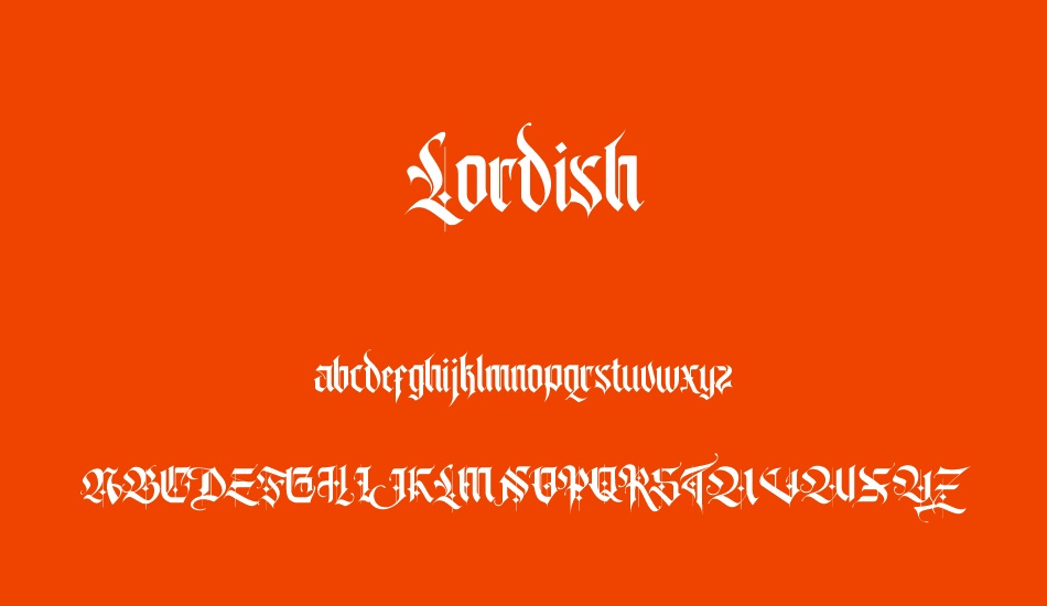 Lordish font