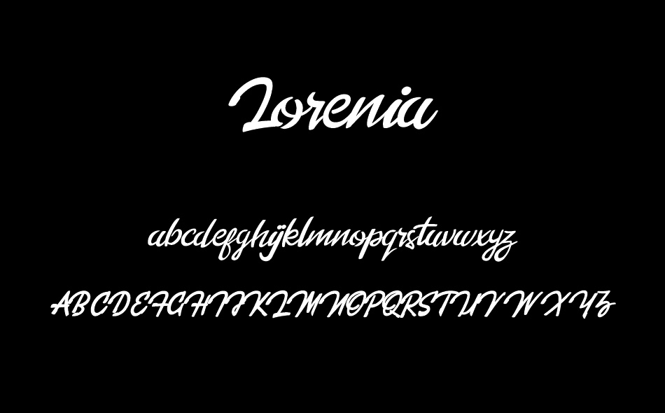 Lorenia font