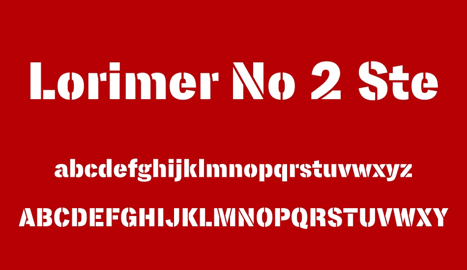 Lorimer No 2 Stencil font