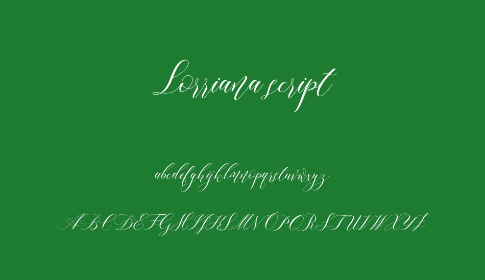 Lorriana script font