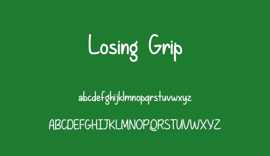 Losing Grip font