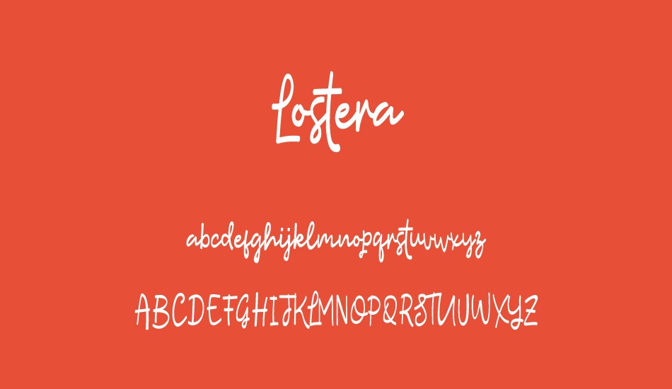 Lostera Demo font